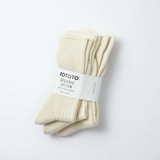 ROTOTO 城市系列有機棉長襪一件３入  日本製