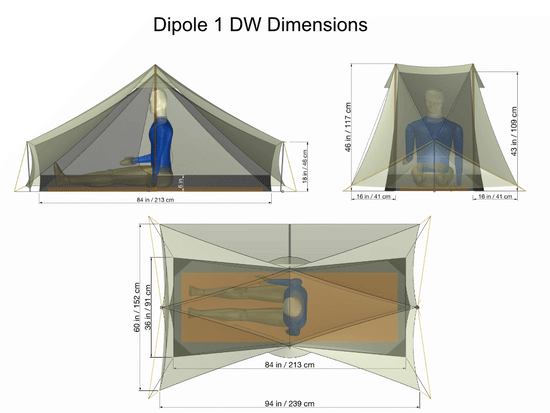 Tarptent 非自立帳 Dipole 1 DW  1P [ 最寬敞 ]