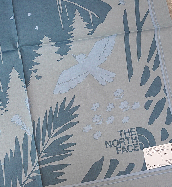 The North Face 100%棉 領巾 53 x 53 cm 日本製 2色