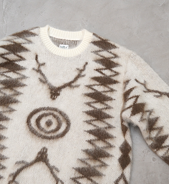 SOUTH2 WEST8  寬鬆馬海毛混羊毛衣 日本製