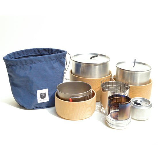VIVAHDE  防水布taslan 中餐具包裝袋 [ 裝碗+杯子 ] 日本製