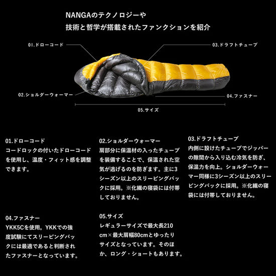 NANGA AURORA light 350 SPDX波蘭鵝絨 下限-6 ℃  4色 日本製