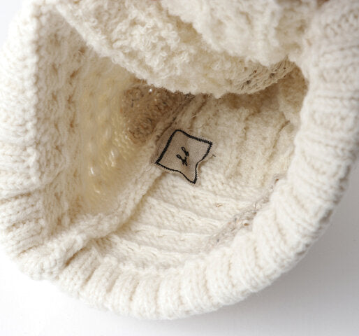 French Bull  拼布風格 3線針織羊毛帽 女 日本製 2色