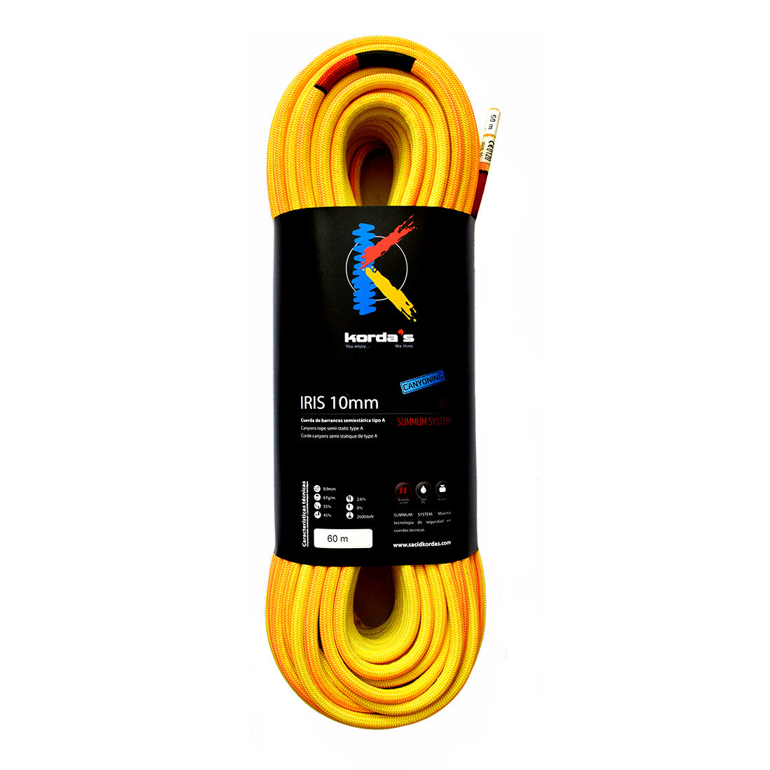 Korda's 第三代溪降繩 Iris 10mm [ SUMMUM系統 耐磨不吸水抗鬆散 ] 2色
