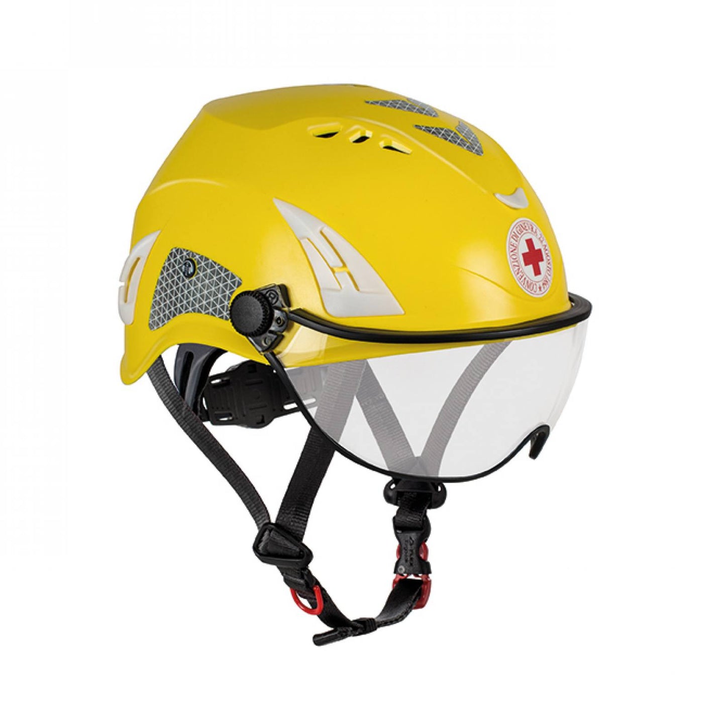 Kask Helmet HP-CRI 紅十字安全頭盔附面罩、頭盔袋 [ EN 14052 嚴苛環境減震增強 ] 3色