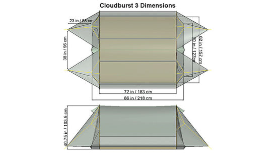 Tarptent Cloudburst 3P 雙開隧道帳 美國製